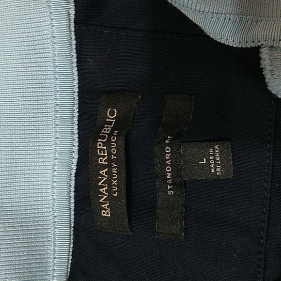 Banana Republic nave blue polo standard fit mens Size Large - Picture 3 of 8